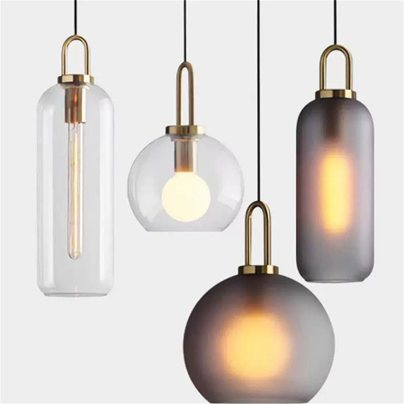 Home Bathroom Lighting Design - Nordycka szklana lampa wisząca LED w