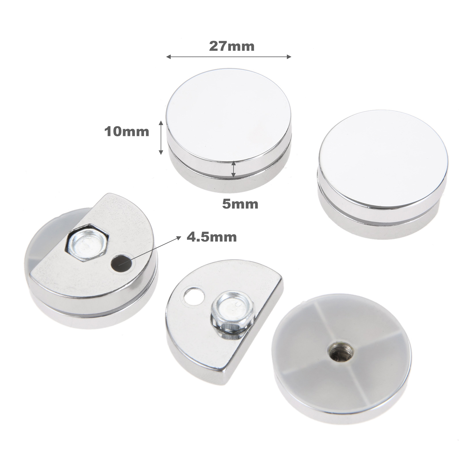Home Hardware Bathroom Mirrors - 4 sztuk 27mm okrągły zacisk szklany