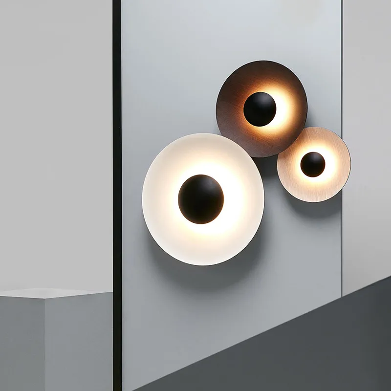 Home Bathroom Lighting Design - Okrągła nordycka lampa ścienna LED Nowoczesna