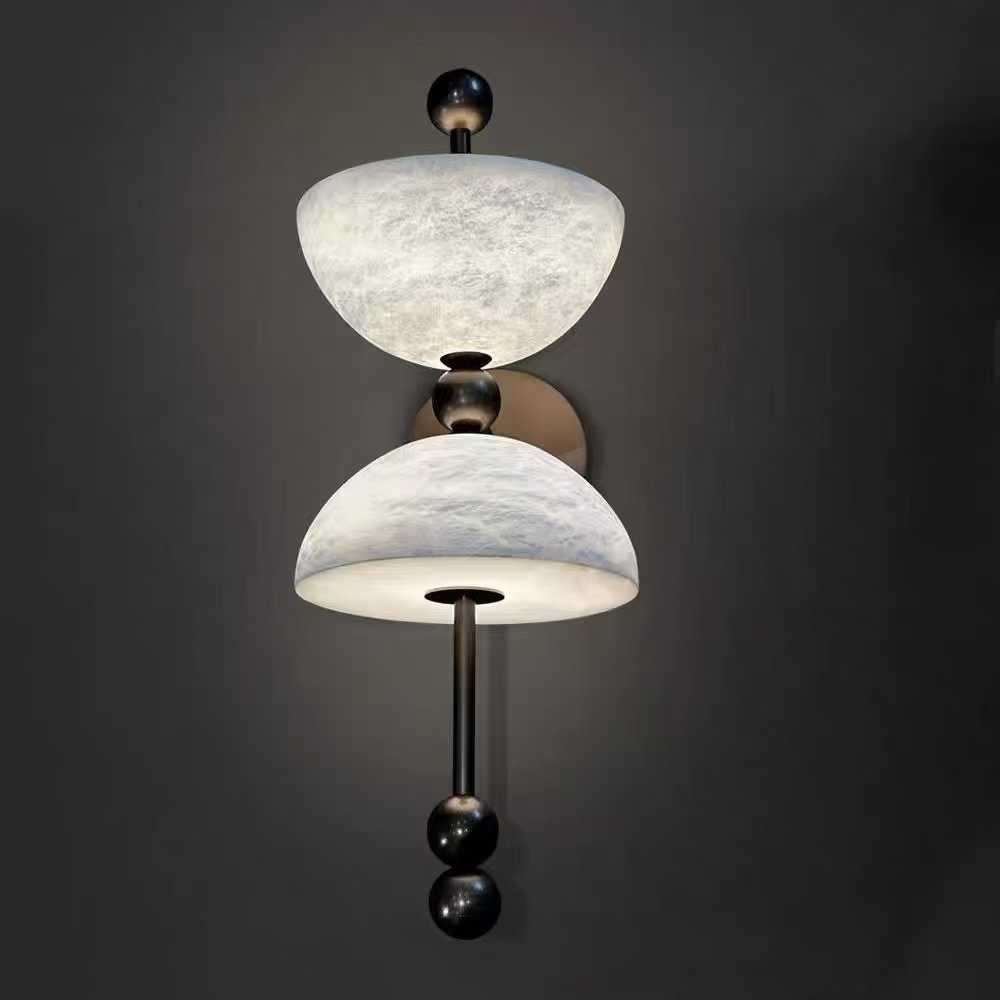 Home Bathroom Lighting Design - Lampa ścienna LED z naturalnego hiszpańskiego