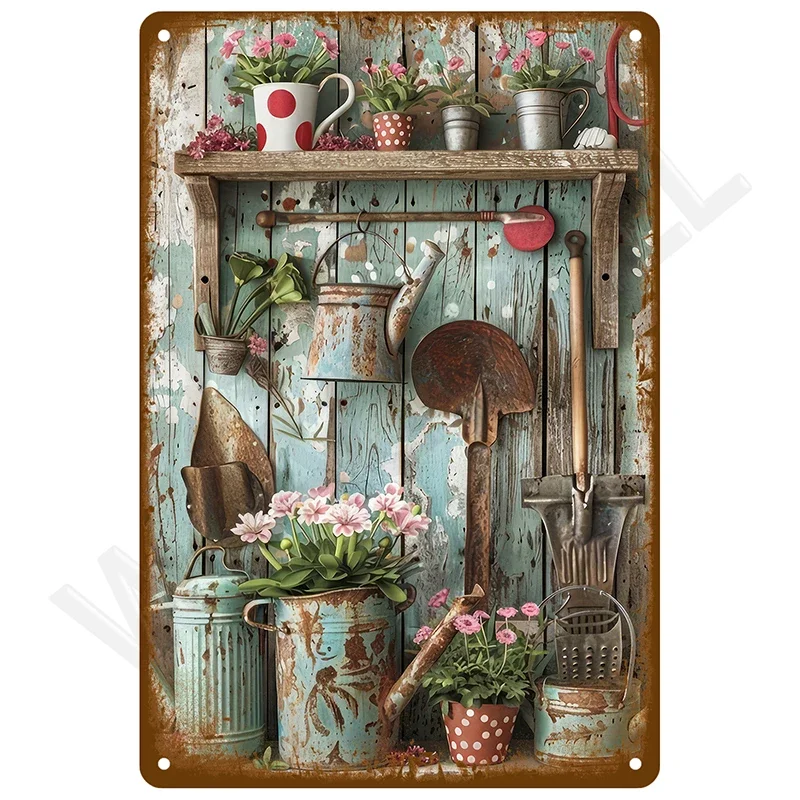 Home Bathroom Wall Decor - Vintage Metalowe Tabliczki Barowe Łazienka Dom