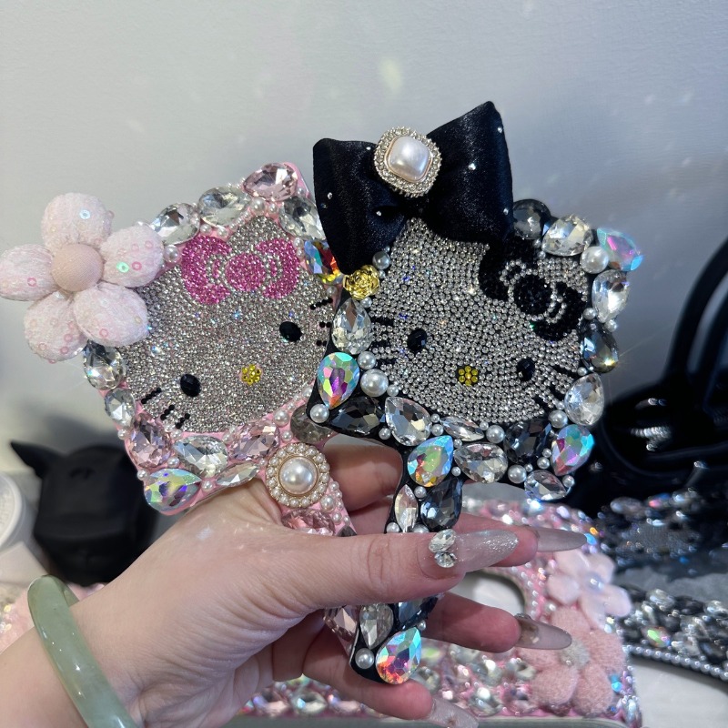 Home Goods Bathroom Mirrors - Lusterko do makijażu Hello Kitty, przenośne,