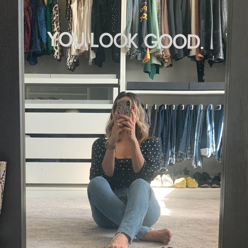Home Goods Bathroom Mirrors - You Look Good Mirror Naklejka ścienna