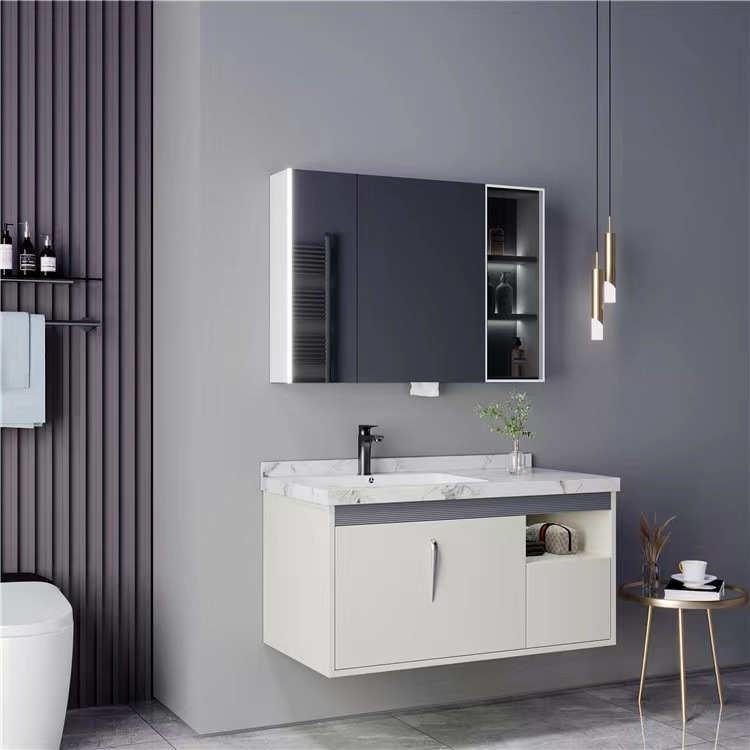Home Living Bathroom Vanity - Szafka łazienkowa nowoczesna, wisząca, z blatem