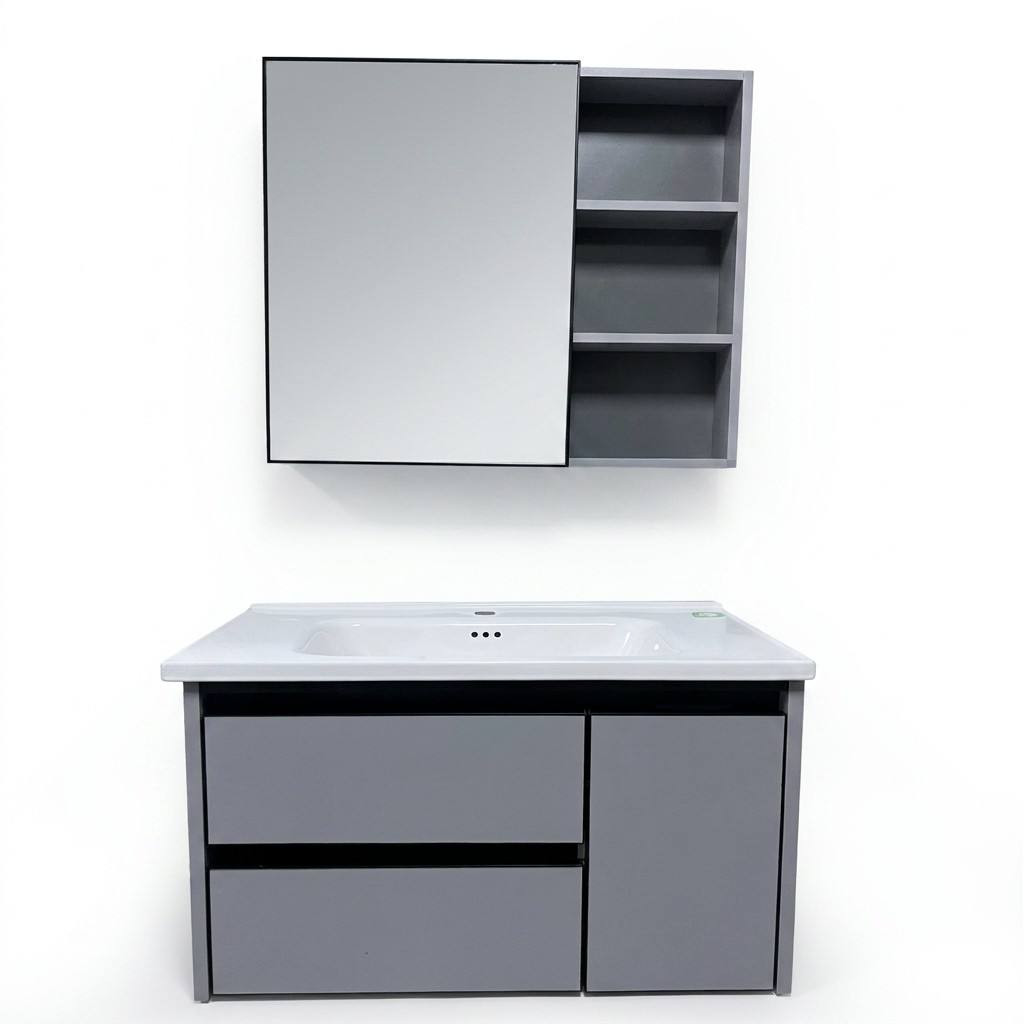 Home Living Bathroom Vanity - Nowoczesna, ekologiczna szafka łazienkowa montowana na