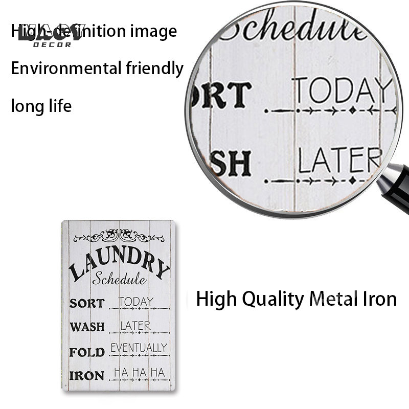 Slogan Metalowy Znak Blaszany  – Home Bathroom Wall Decor recenzja i cena