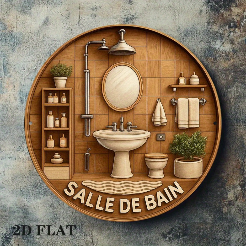 CIFBUY Retro Francuska Okrągła – Home Bathroom Wall Decor recenzja i cena