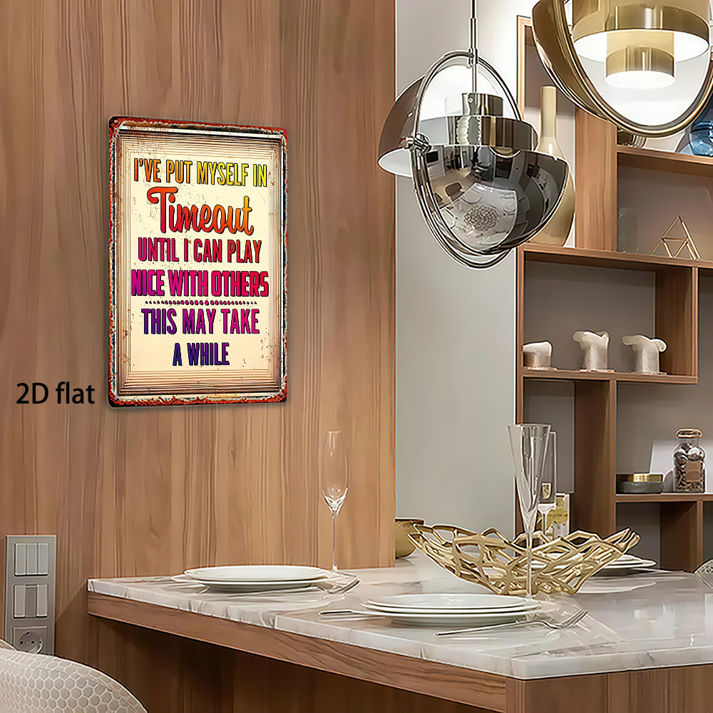 Metalowy znak 2D, retro żelazn – Home Bathroom Break recenzja i cena