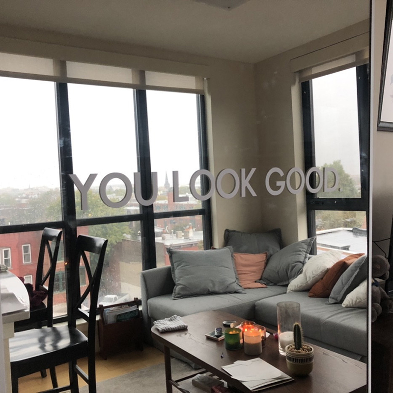 You Look Good Mirror Naklejka  – Home Goods Bathroom Mirrors recenzja i cena