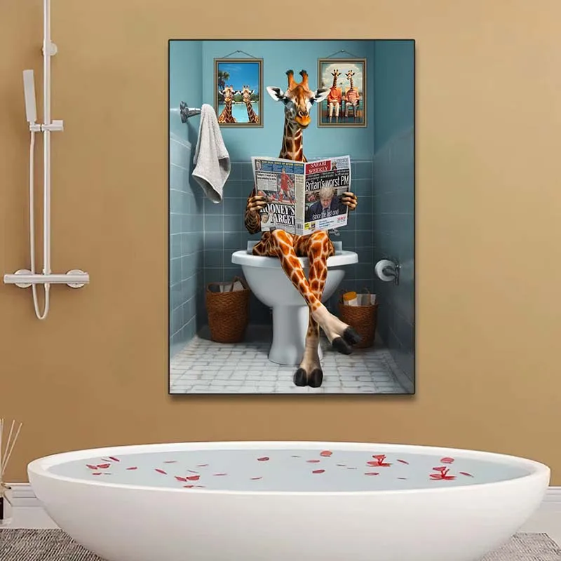 Śmieszne Zwierzęta Plakat Ście – Home Bathroom Pic recenzja i cena