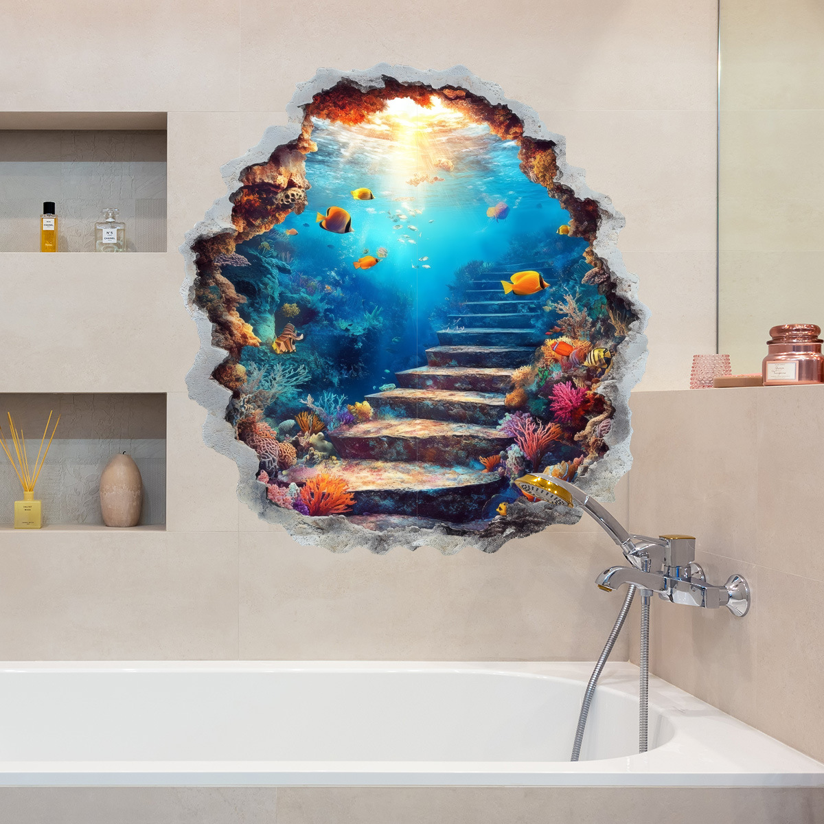 Naklejka 3D Podwodny Świat Del – Home Bathroom Break recenzja i cena